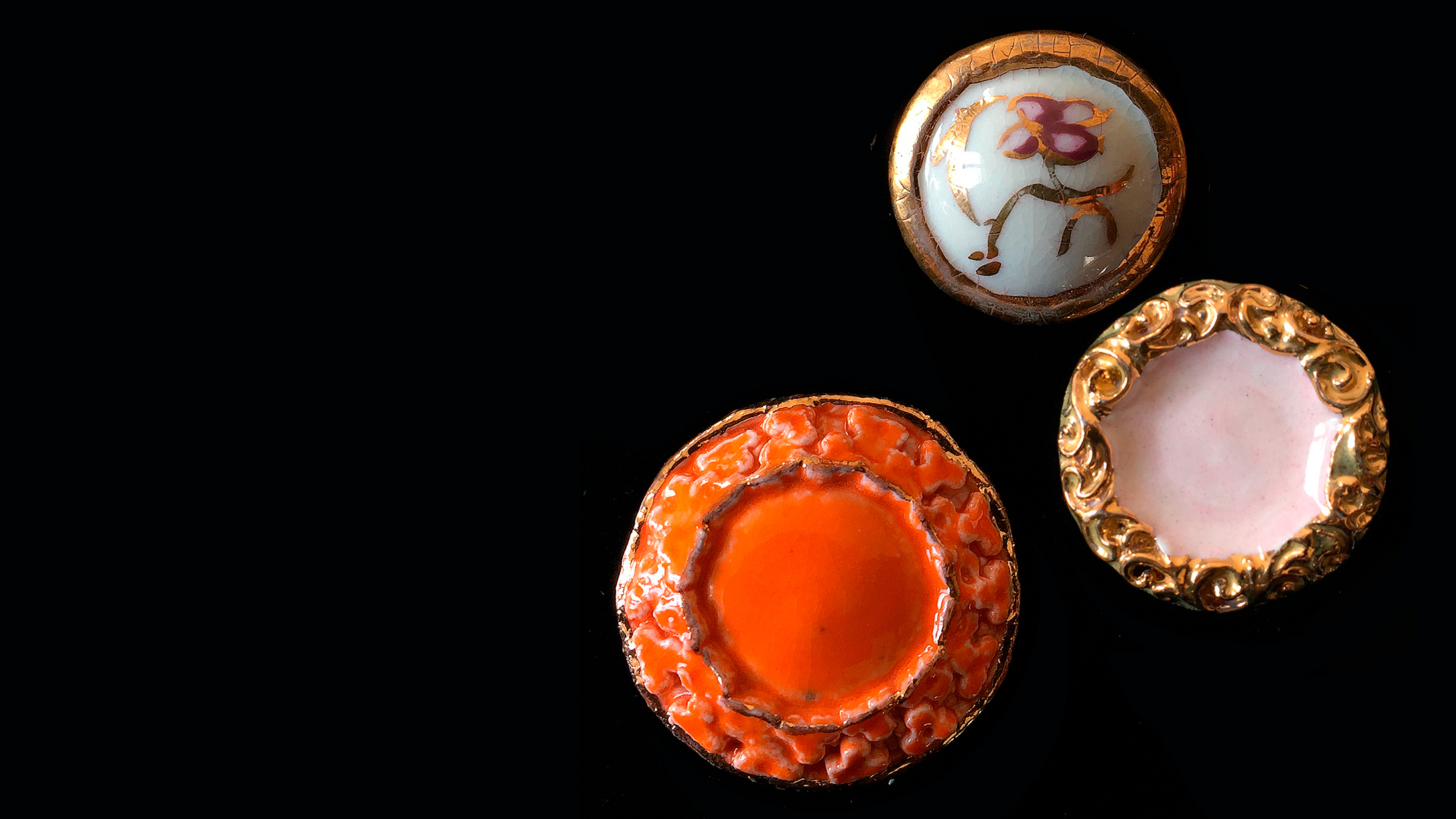 Ceramic Button Round Buttons Handmade Button Porcelain Buttons